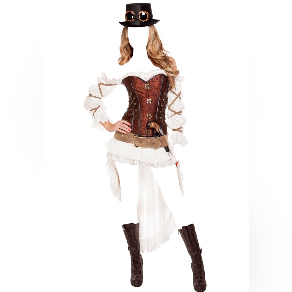 ROMA 7-Piece Sexy Steampunk Babe Costume | Size S